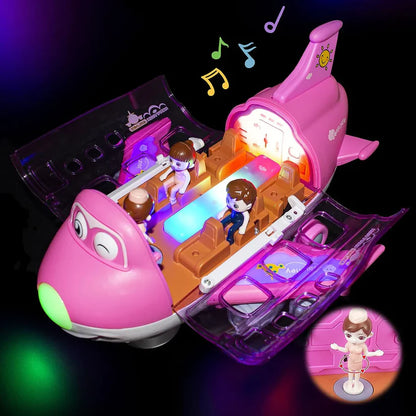 Lightning & Musical 360 Rotating Gear Airplane