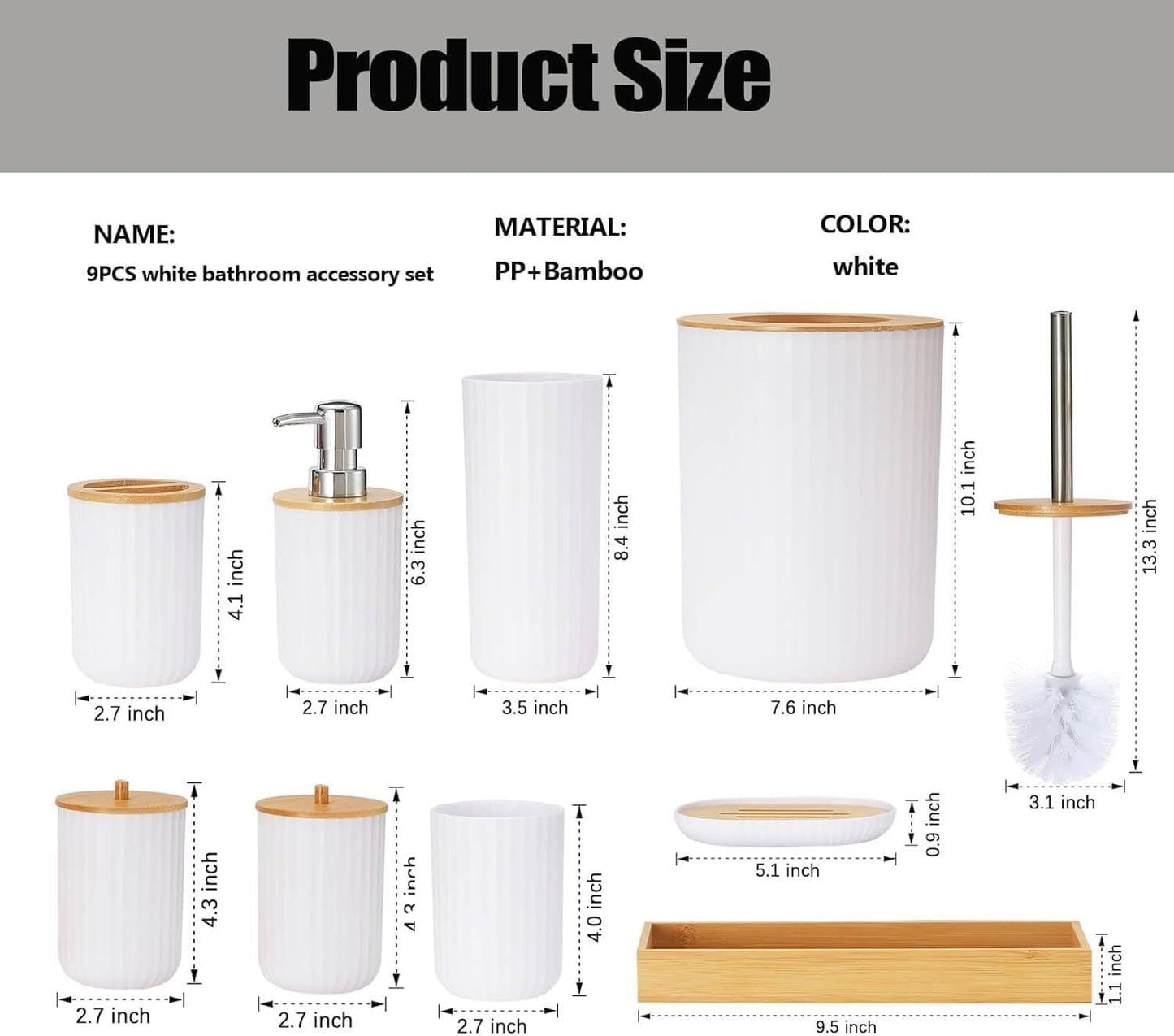 Bathroom  Set, 6 Pieces