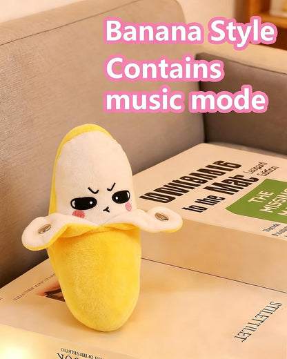 Child Musical Sensory Toy,Interactive Plush Toy with Sounds，Yellow Banana