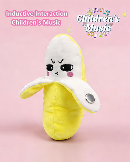 Child Musical Sensory Toy,Interactive Plush Toy with Sounds，Yellow Banana