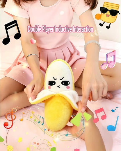 Child Musical Sensory Toy,Interactive Plush Toy with Sounds，Yellow Banana