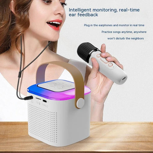 Portable Karaok sound system with 2 Wireless Mike