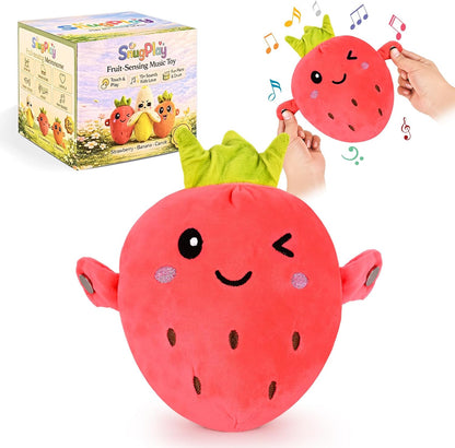 Interactive Music Plush Toy Set, Musical Sensory Toys, Strawberry
