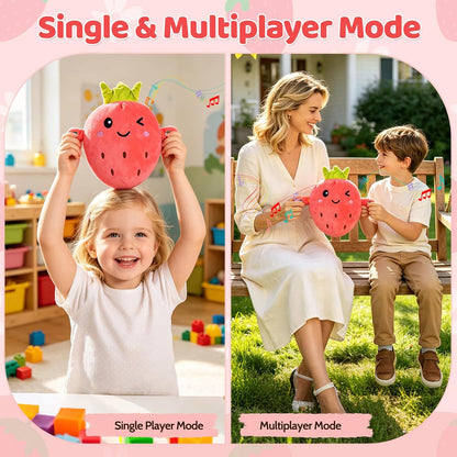 Interactive Music Plush Toy Set, Musical Sensory Toys, Strawberry